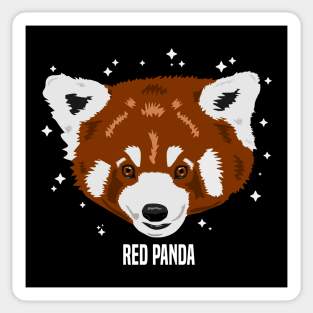 Red Panda with Stars 2 Sticker